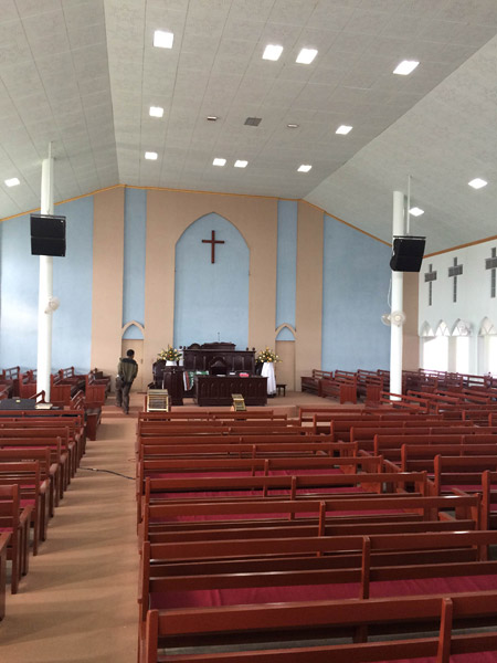Quest Speaker installtion - Mizoram Presbyterian Church hall - Aizawl, Northeast India